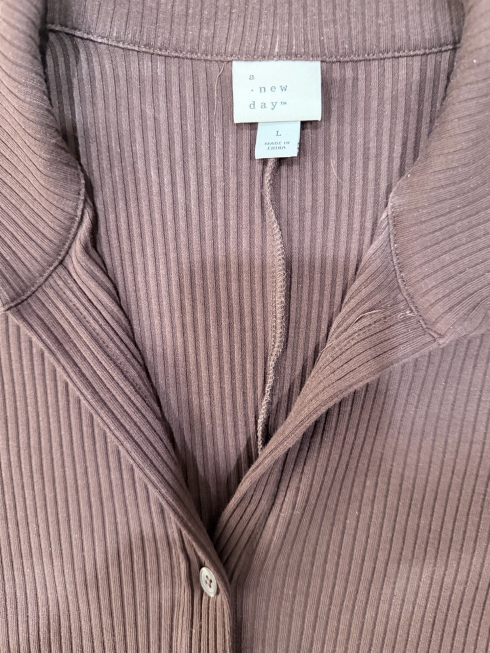 A New Day Women’s Brown Button-Front Collared Midi Dress - Picture 5 of 5